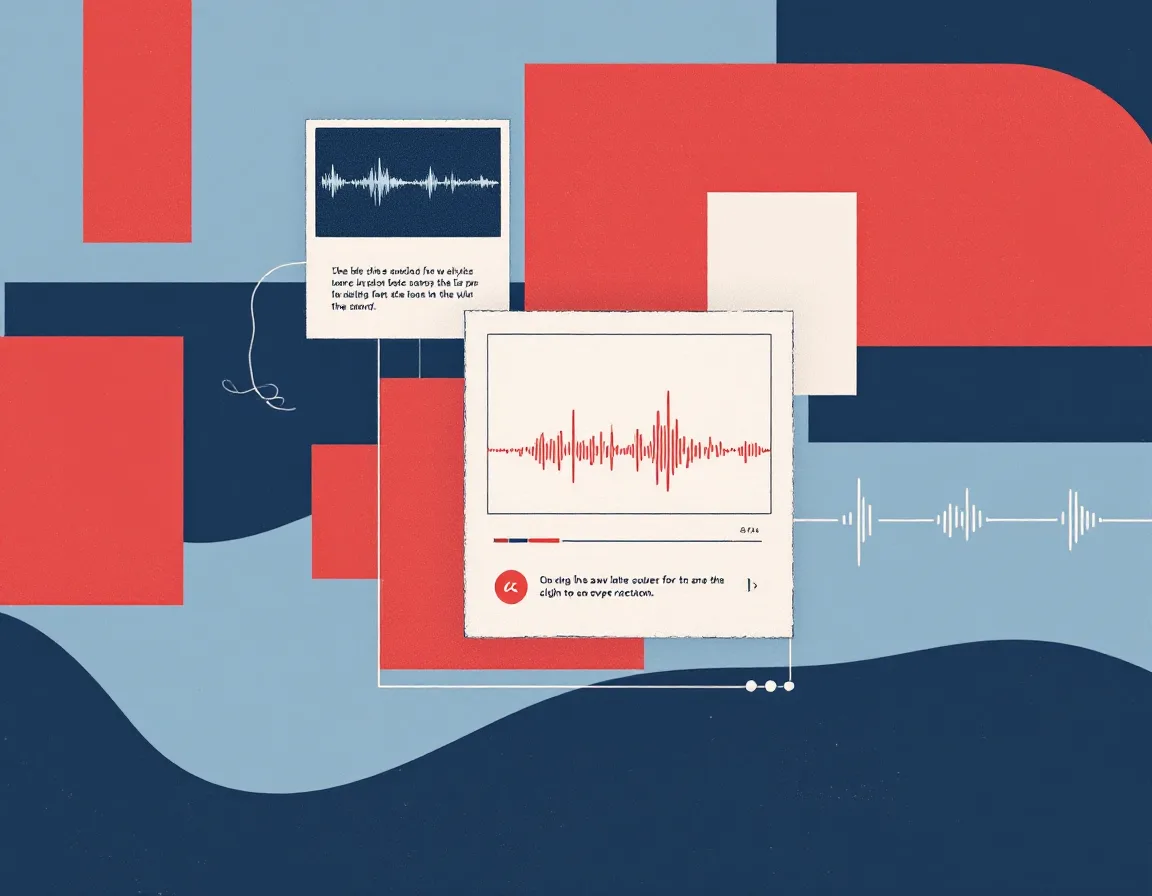 Square audiogram social clips with waveform and captions